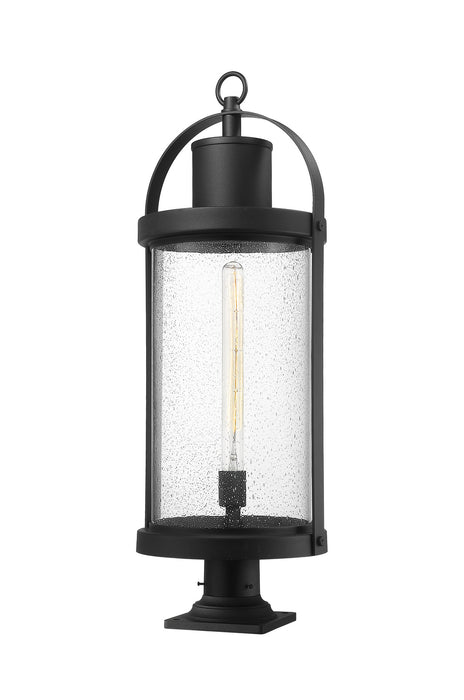 Z-Lite 569PHXL-533PM-BK One Light Outdoor Pier Mounted Fixture, Black