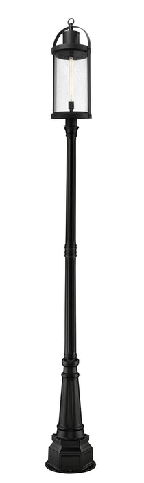 Z-Lite 569PHXL-564P-BK One Light Outdoor Post Mounted Fixture, Black