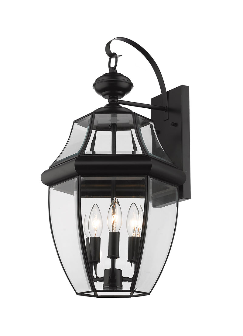 Z-Lite 580B-BK Three Light Outdoor Wall Light, Black