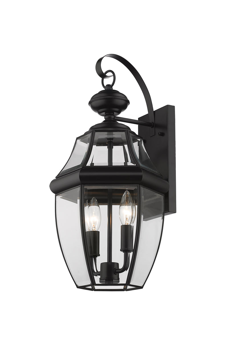 Z-Lite 580M-BK Two Light Outdoor Wall Sconce, Black