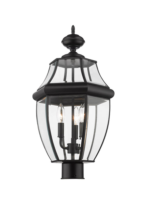Z-Lite 580PHB-BK Three Light Outdoor Post Mount Fixture, Black