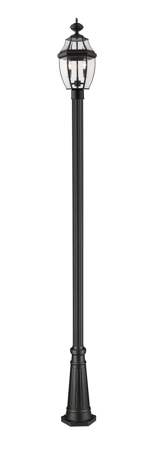 Z-Lite 580PHM-519P-BK Two Light Outdoor Post Mounted Fixture, Black