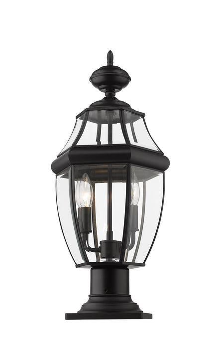Z-Lite 580PHM-533PM-BK Two Light Outdoor Pier Mounted Fixture, Black