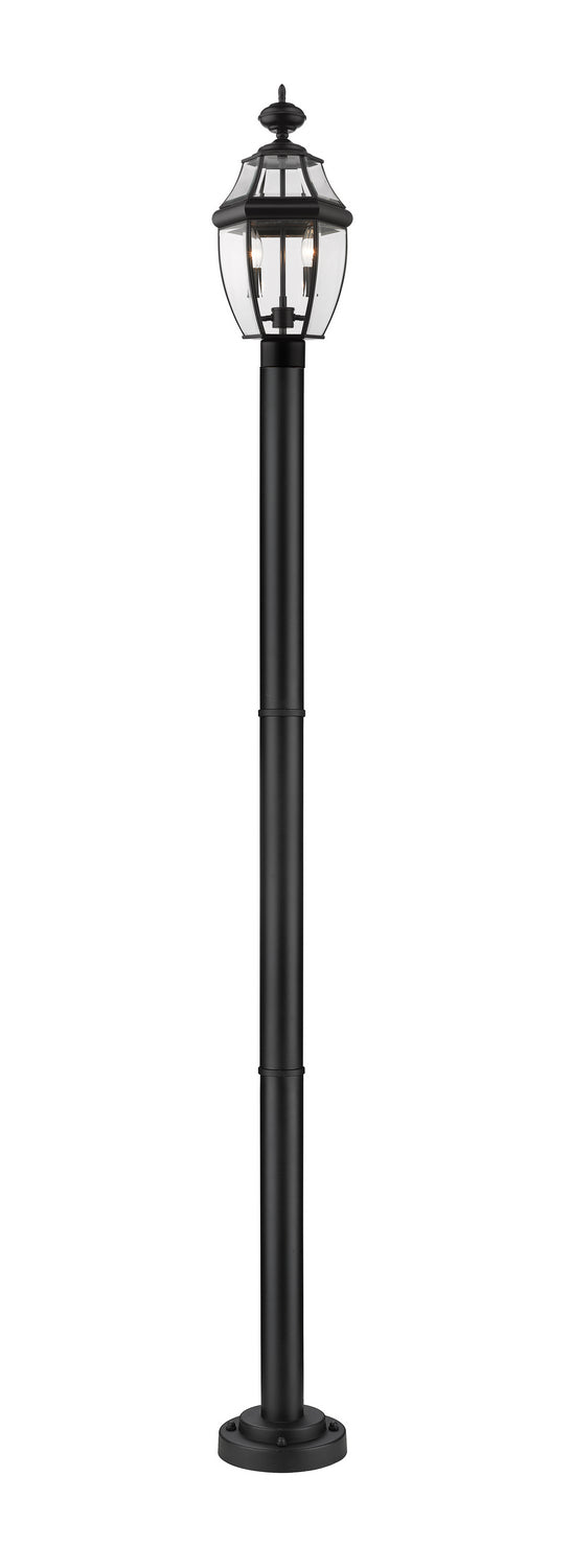 Z-Lite 580PHM-567P-BK Two Light Outdoor Post Mounted Fixture, Black