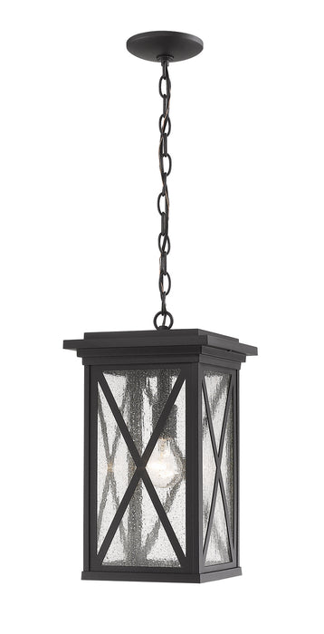 Z-Lite 583CHB-BK One Light Outdoor Chain Mount Ceiling Fixture, Black
