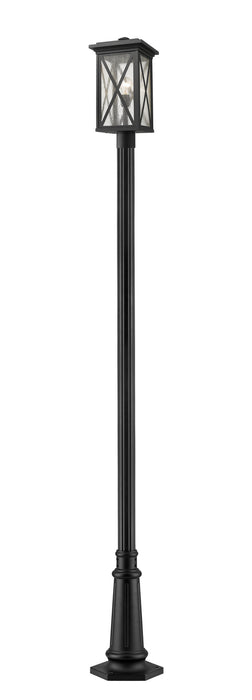 Z-Lite 583PHBR-557P-BK One Light Outdoor Post Mount, Black