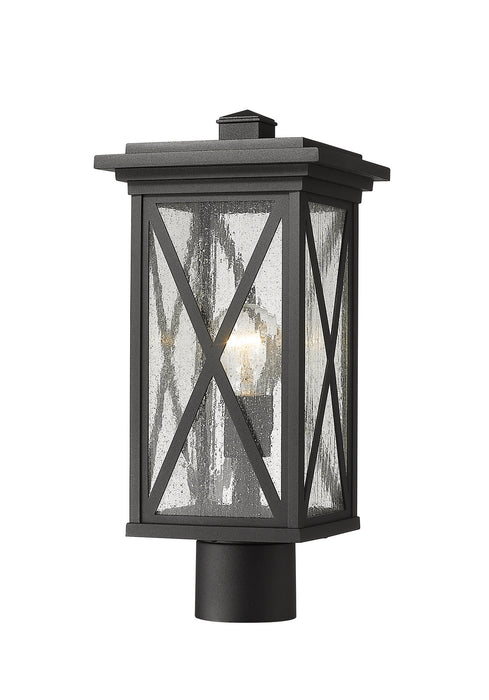 Z-Lite 583PHMR-BK One Light Outdoor Post Mount Fixture, Black