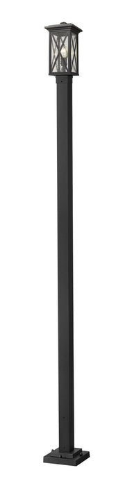 Z-Lite 583PHMS-536P-BK One Light Outdoor Post Mounted Fixture, Black