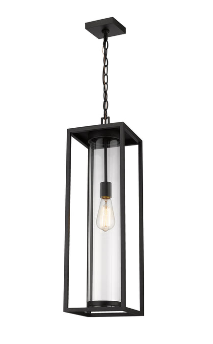 Z-Lite 584CHB-BK One Light Outdoor Chain Mount Ceiling Fixture, Black