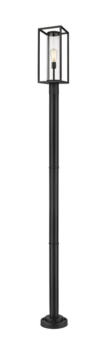 Z-Lite 584PHBR-567P-BK One Light Outdoor Post Mounted Fixture, Black