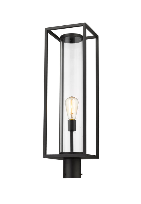 Z-Lite 584PHBR-BK One Light Outdoor Post Mount Fixture, Black