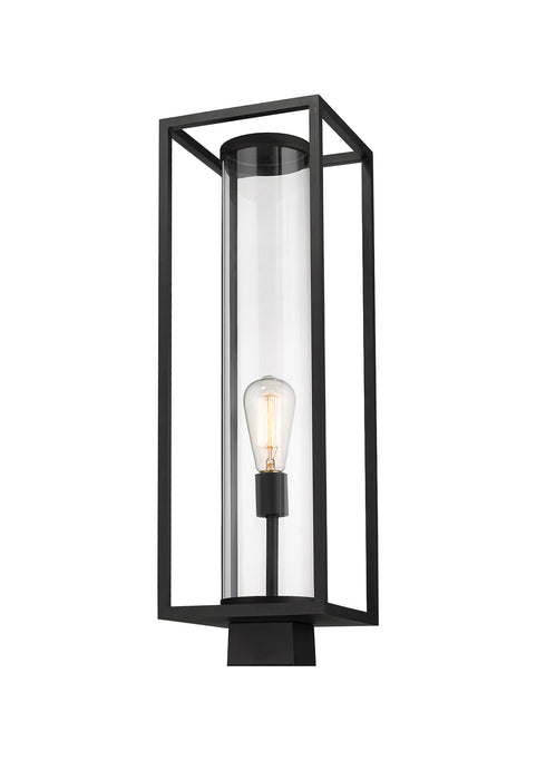 Z-Lite 584PHBS-BK One Light Outdoor Post Mount Fixture, Black