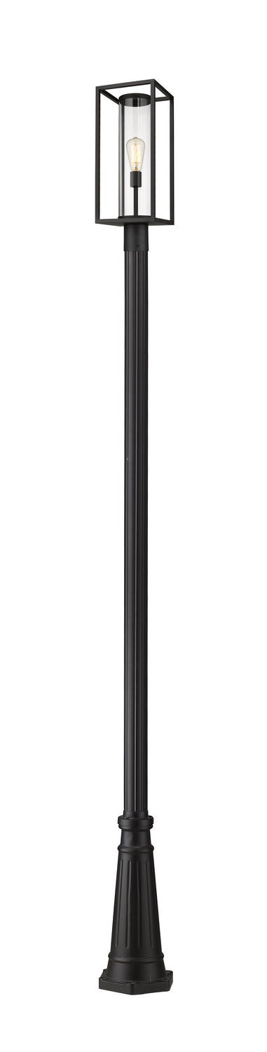 Z-Lite 584PHMR-519P-BK One Light Outdoor Post Mounted Fixture, Black