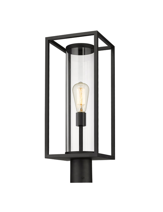 Z-Lite 584PHMR-BK One Light Outdoor Post Mount Fixture, Black