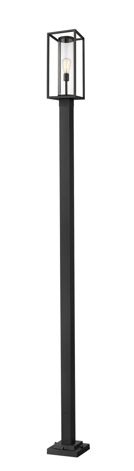 Z-Lite 584PHMS-536P-BK One Light Outdoor Post Mounted Fixture, Black