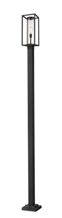 Z-Lite 584PHMS-536P-BK One Light Outdoor Post Mounted Fixture, Black