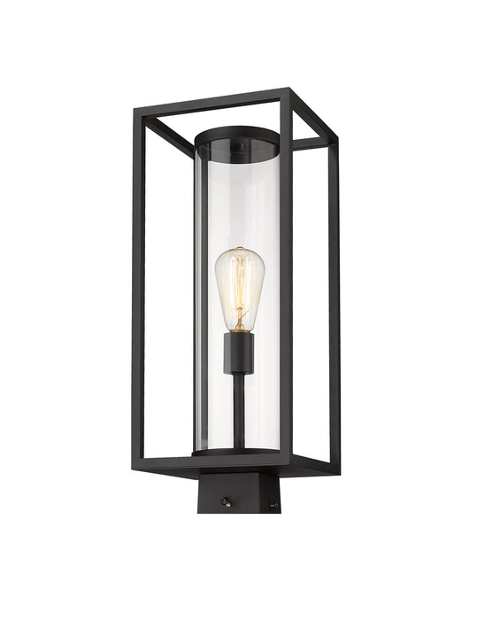 Z-Lite 584PHMS-BK One Light Outdoor Post Mount Fixture, Black