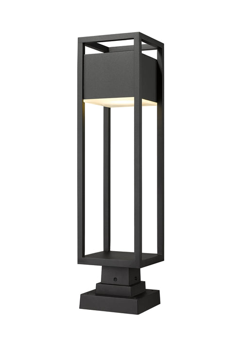 Z-Lite 585PHBS-SQPM-BK-LED LED Outdoor Pier Mounted Fixture, Black