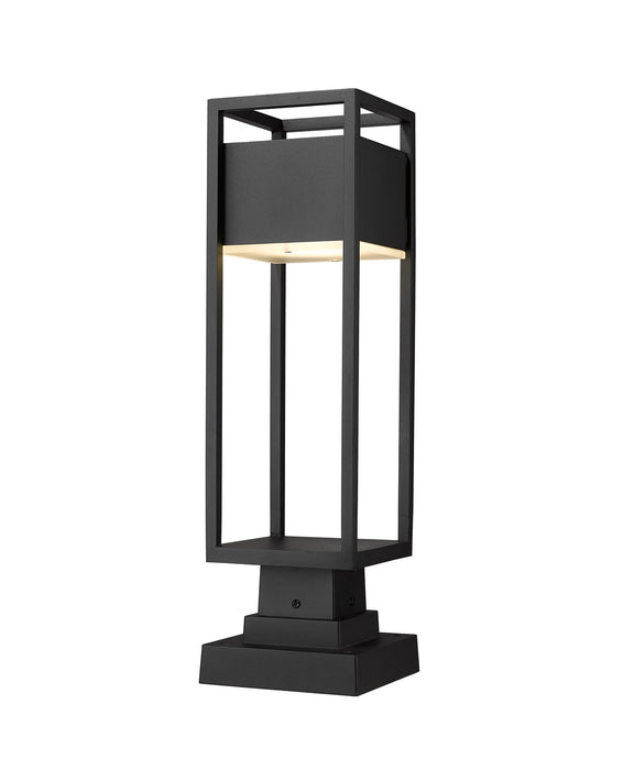 Z-Lite 585PHMS-SQPM-BK-LED LED Outdoor Pier Mounted Fixture, Black