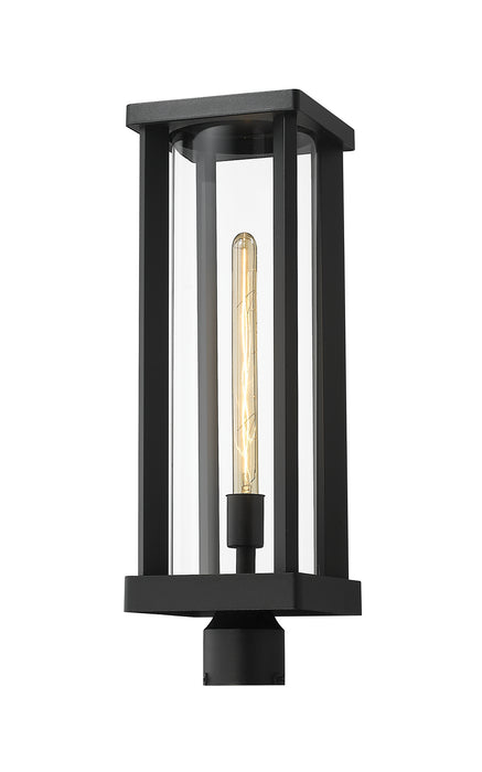 Z-Lite 586PHBR-BK One Light Outdoor Post Mount Fixture, Black