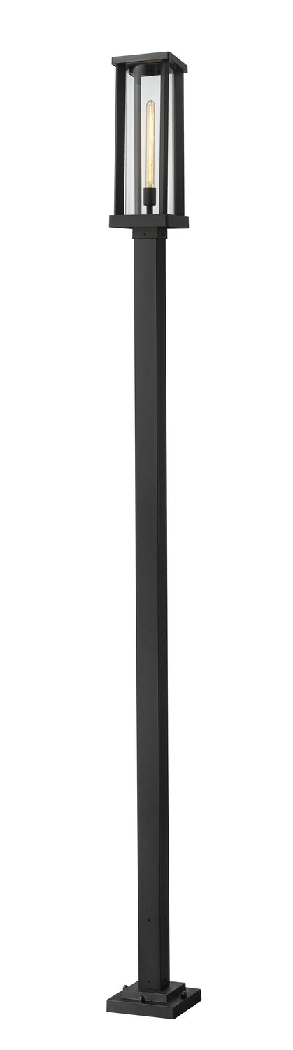 Z-Lite 586PHBS-536P-BK One Light Outdoor Post Mounted Fixture, Black