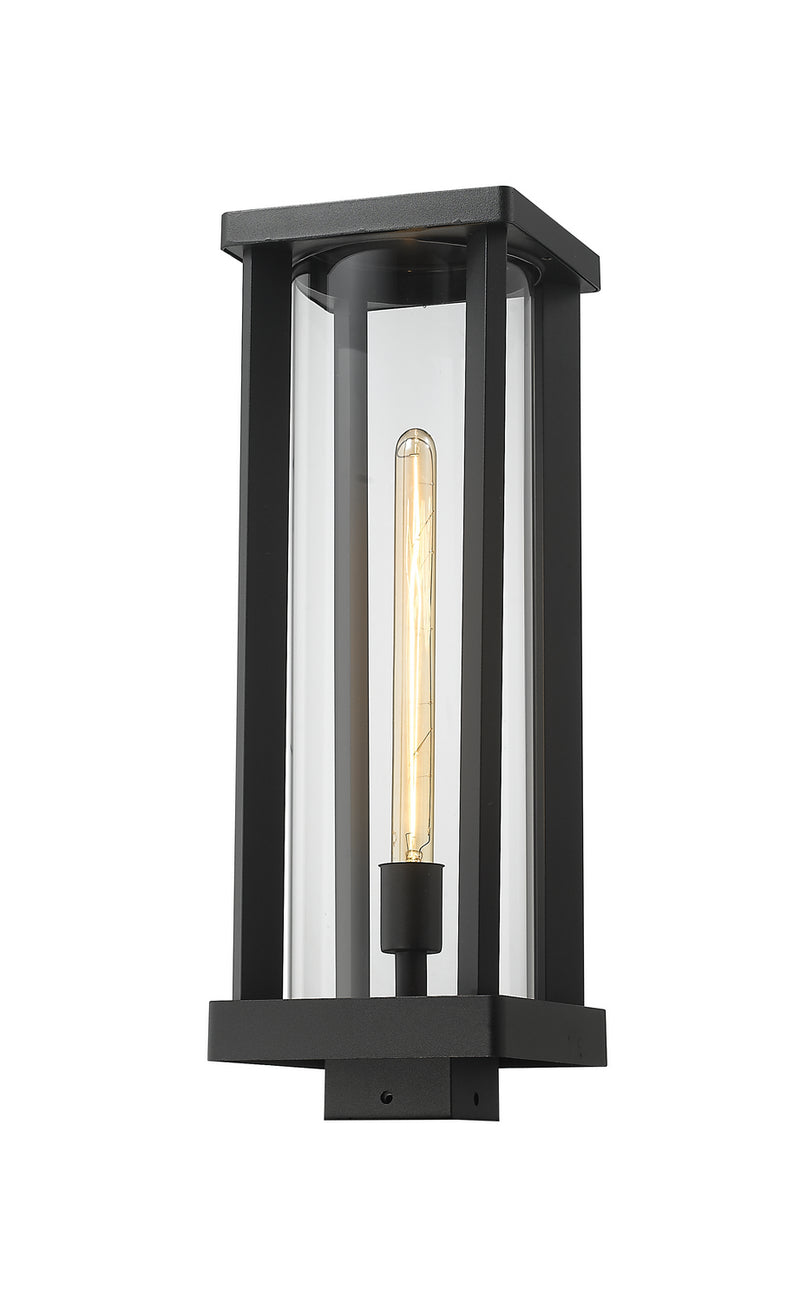 Z-Lite 586PHBS-BK One Light Outdoor Post Mount Fixture, Black