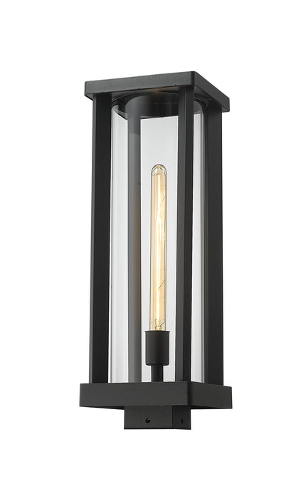 Z-Lite 586PHBS-BK One Light Outdoor Post Mount Fixture, Black
