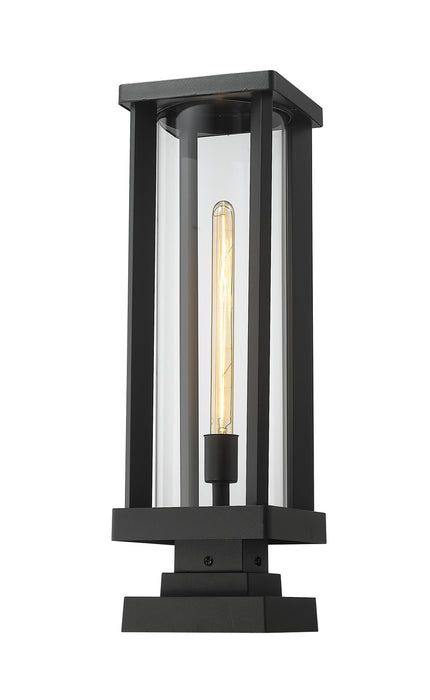 Z-Lite 586PHBS-SQPM-BK One Light Outdoor Pier Mounted Fixture, Black