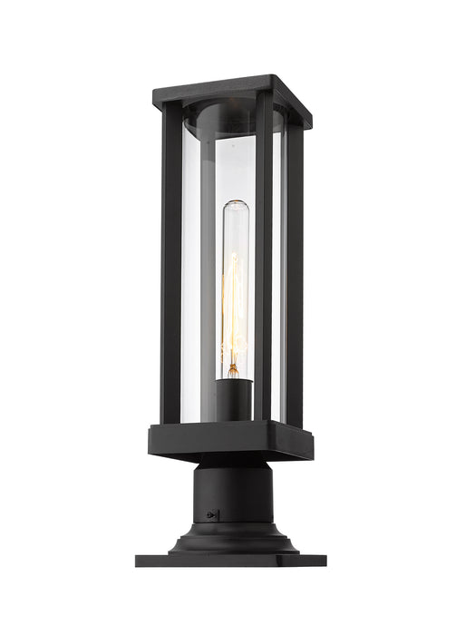Z-Lite 586PHMR-533PM-BK One Light Outdoor Pier Mounted Fixture, Black