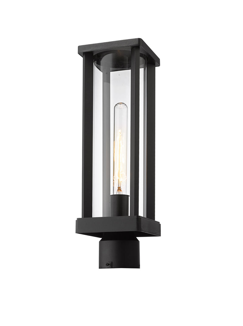 Z-Lite 586PHMR-BK One Light Outdoor Post Mount Fixture, Black