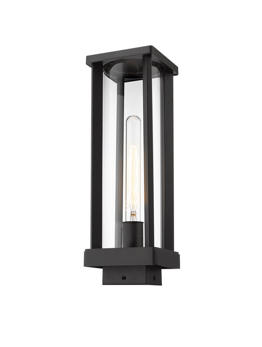 Z-Lite 586PHMS-BK One Light Outdoor Post Mount Fixture, Black
