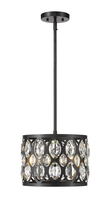 Z-Lite 6010-12MB Three Light Chandelier, Matte Black
