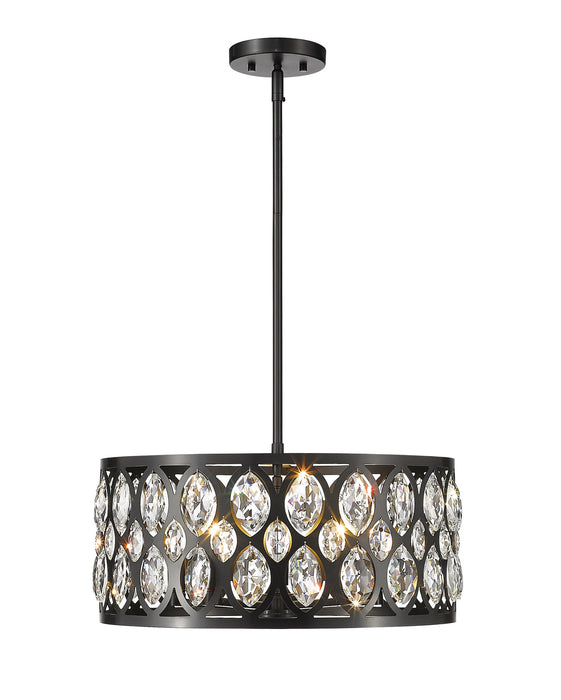 Z-Lite 6010-20MB Five Light Chandelier, Matte Black