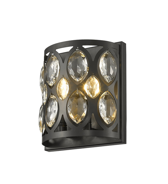 Z-Lite 6010-2S-MB Two Light Wall Sconce, Matte Black