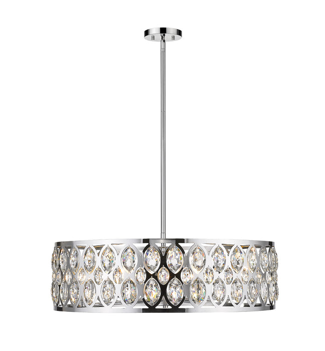 Z-Lite 6010-30CH Eight Light Chandelier, Chrome