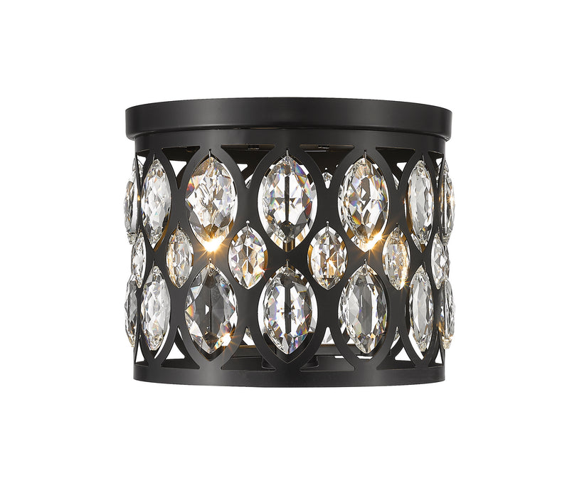 Z-Lite 6010F12MB Three Light Flush Mount, Matte Black