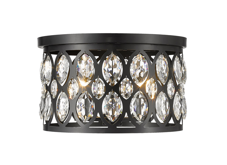 Z-Lite 6010F15MB Four Light Flush Mount, Matte Black