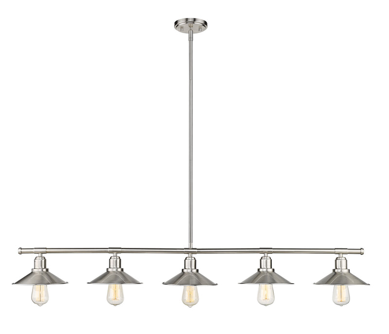 Z-Lite 613-5L-BN Five Light Linear Chandelier, Brushed Nickel
