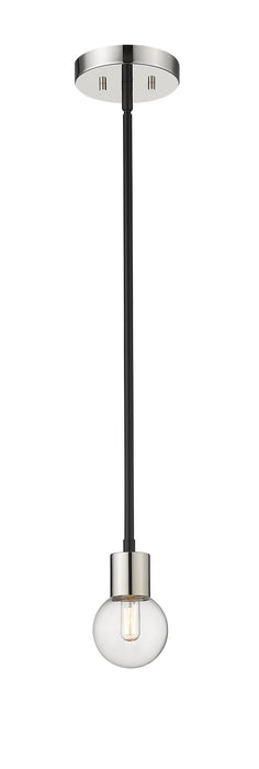 Z-Lite 621MP-MB-PN One Light Pendant, Matte Black + Polished Nickel