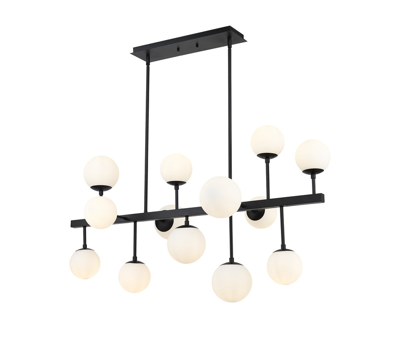 Z-Lite 730-13L-MB 13 Light Linear Chandelier, Matte Black