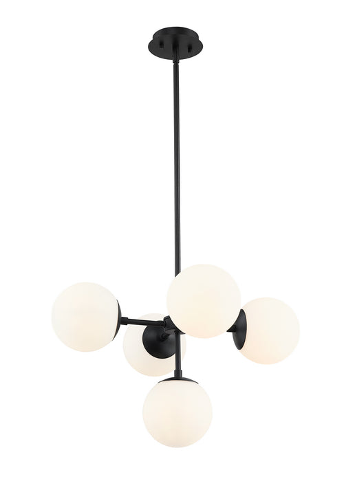 Z-Lite 730-5MB Five Light Pendant, Matte Black
