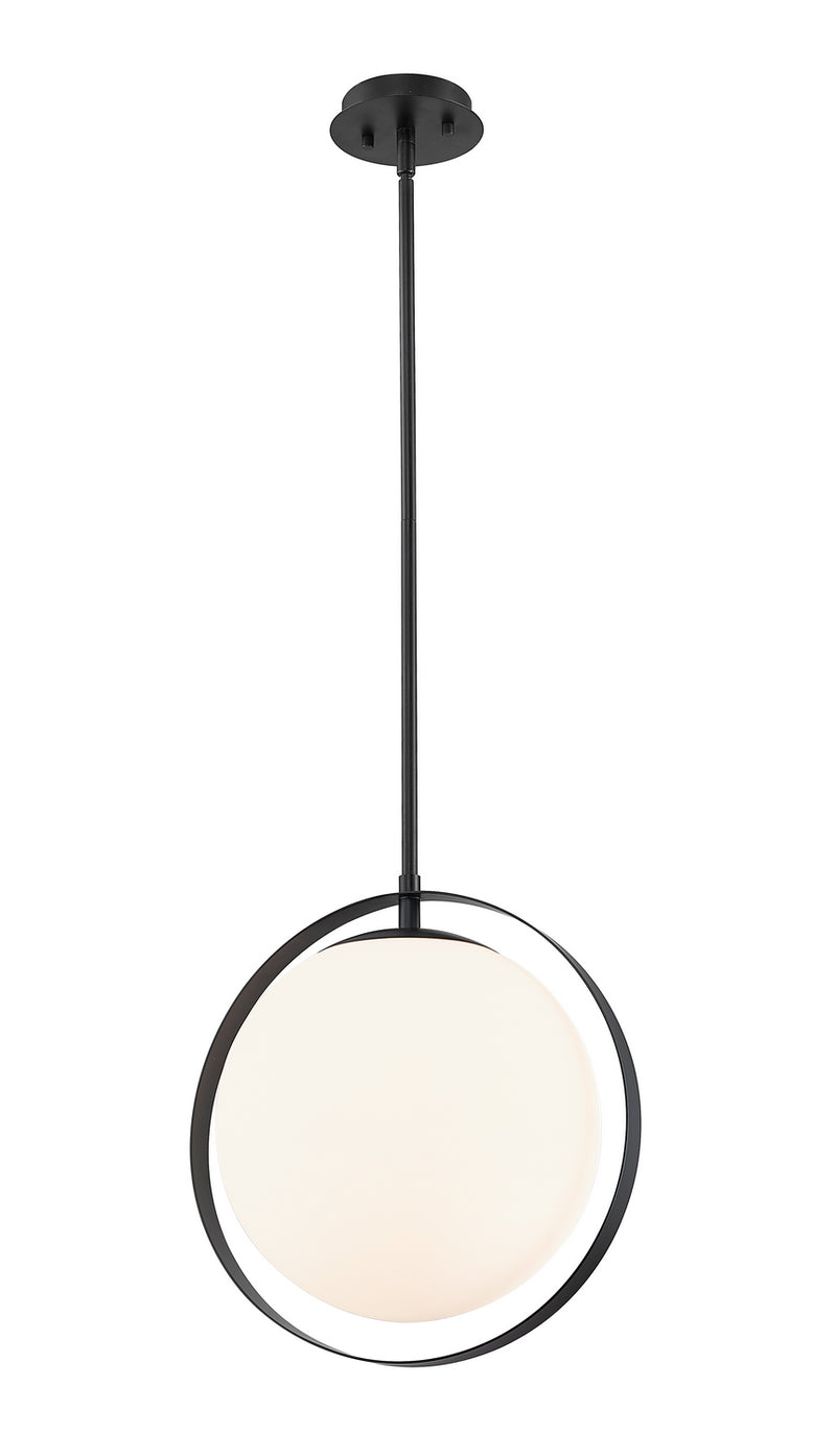 Z-Lite 730P12-MB One Light Pendant, Matte Black