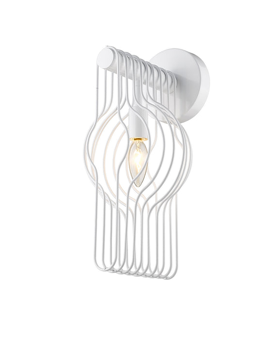 Z-Lite 801-1S-WH One Light Wall Sconce, White