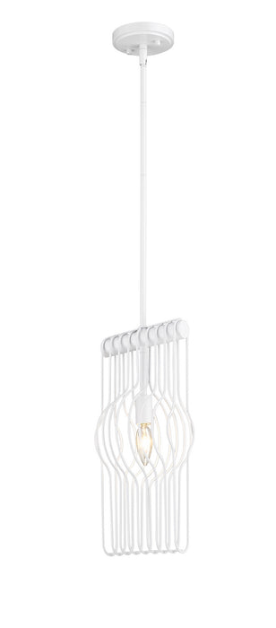 Z-Lite 801MP-WH One Light Pendant, White
