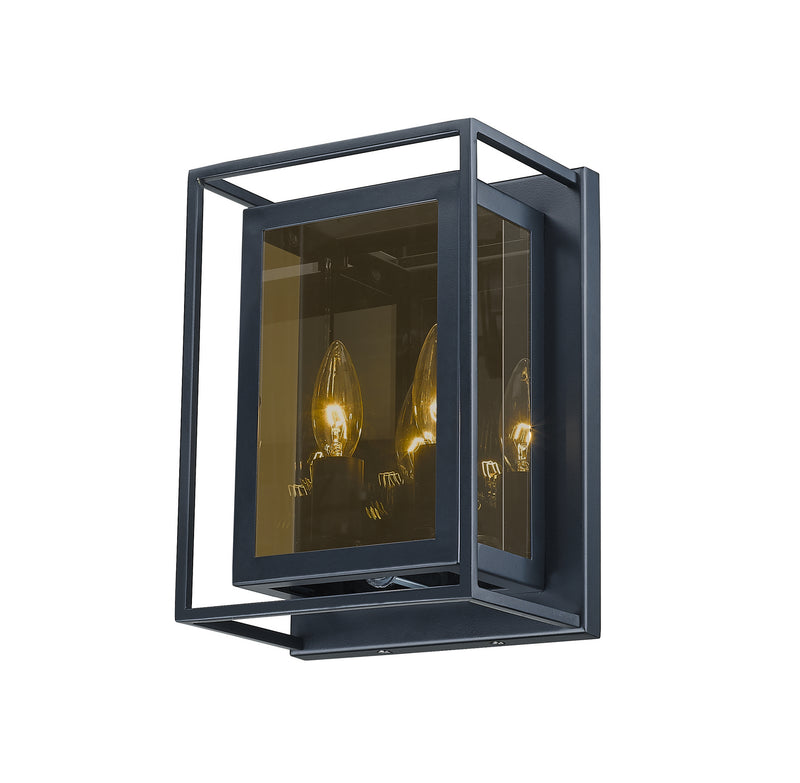 Z-Lite 802-2S-MC Two Light Wall Sconce, Misty Charcoal