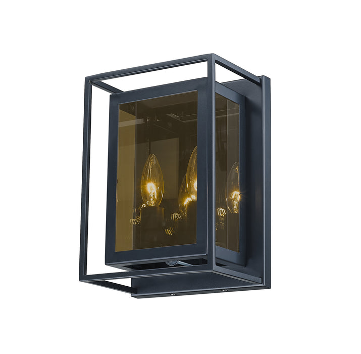 Z-Lite 802-2S-MC Two Light Wall Sconce, Misty Charcoal