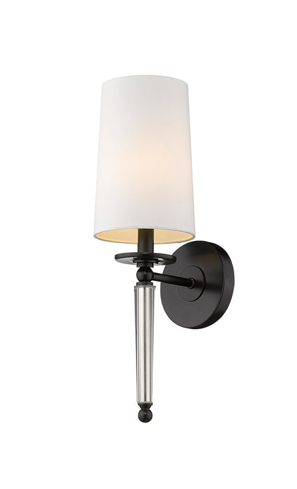 Z-Lite 810-1S-MB One Light Wall Sconce, Matte Black
