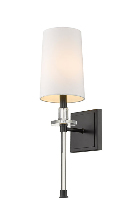 Z-Lite 803-1S-MB One Light Wall Sconce, Matte Black