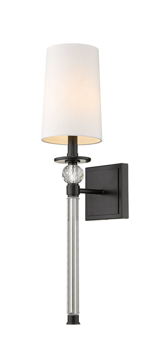 Z-Lite 805-1S-MB One Light Wall Sconce, Matte Black