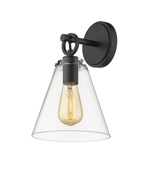 Z-Lite 806-1S-MB One Light Wall Sconce, Matte Black